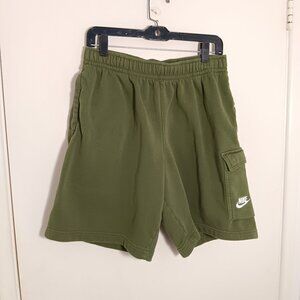 Nike Olive Green  Fleece Cargo shorts  men medium  athletic
